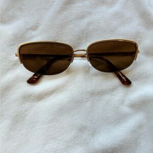 Aldo Gold Sunglasses with Brown Lenses